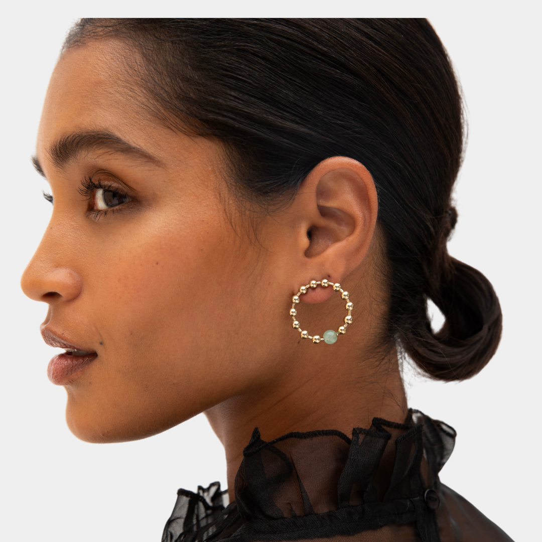 PICHULIK | Habibi Brass and Gem Stone Earrings