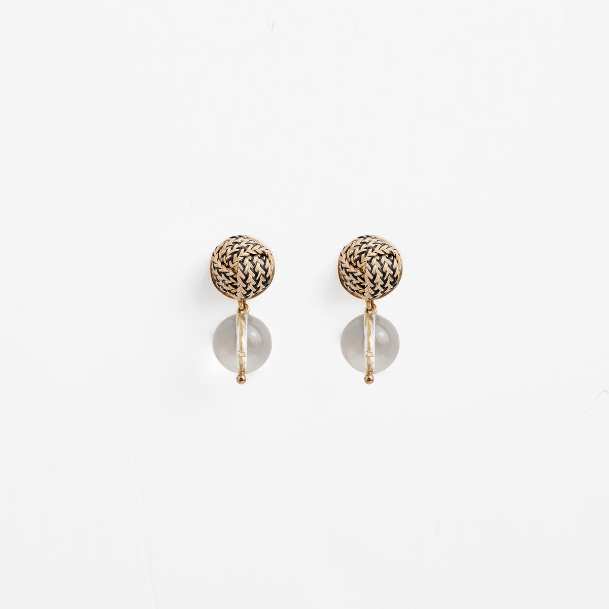 PICHULIK | Sophia earrings Rock Crystal and Rope